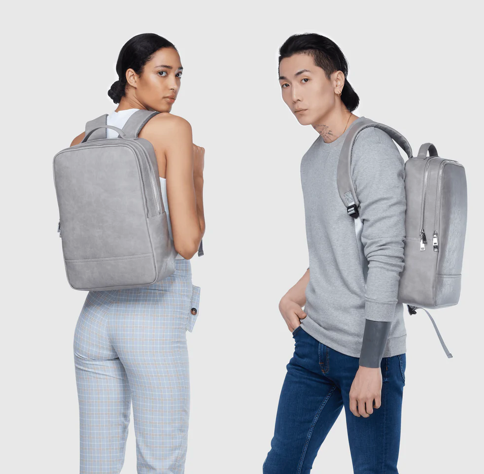 Acacia Grey Vegan Laptop Backpack