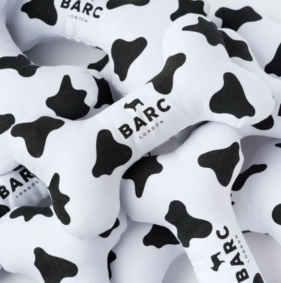 Cow Squeaky Dog Bone Toy