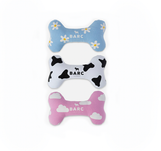 Squeaky Dog Bone Toy Trio