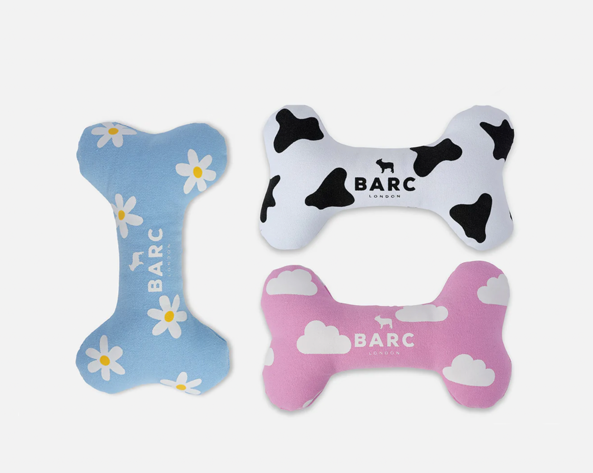 Barc London Squeaky Dog Bone Toy Trio