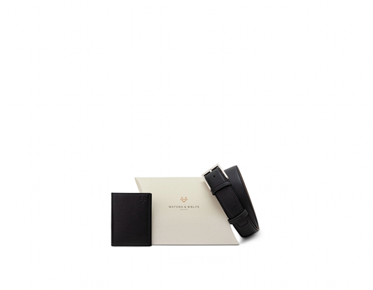 Watson & Wolfe Trifold Wallet & Belt
