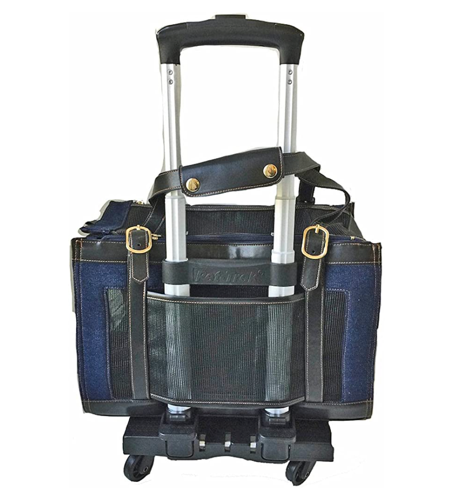 Pippa Denim Pet Carrier and Folding Trolley