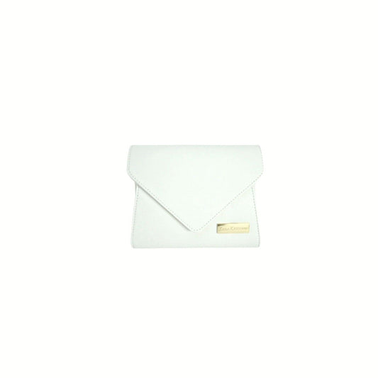 White kaila katherine vegan leather brixton clutch shoulderbag