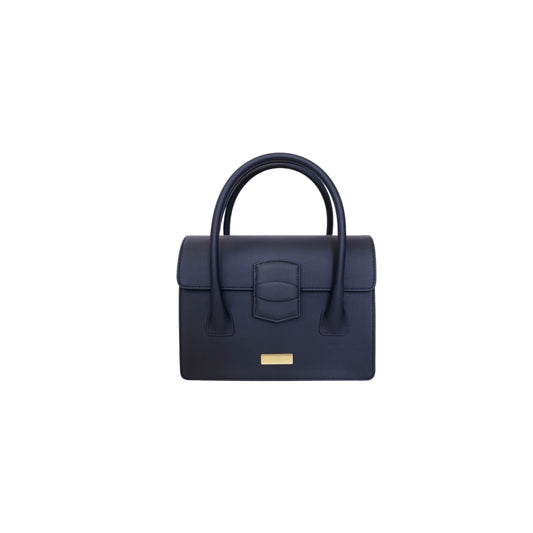 navy kaila katherine vegan leather kensington handbag