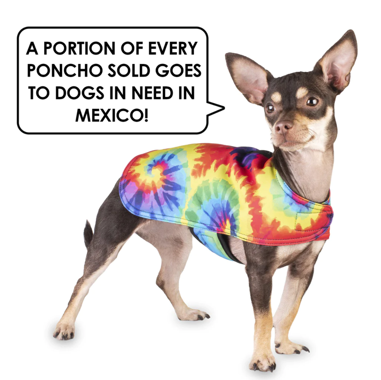 Tie Die Dog Poncho