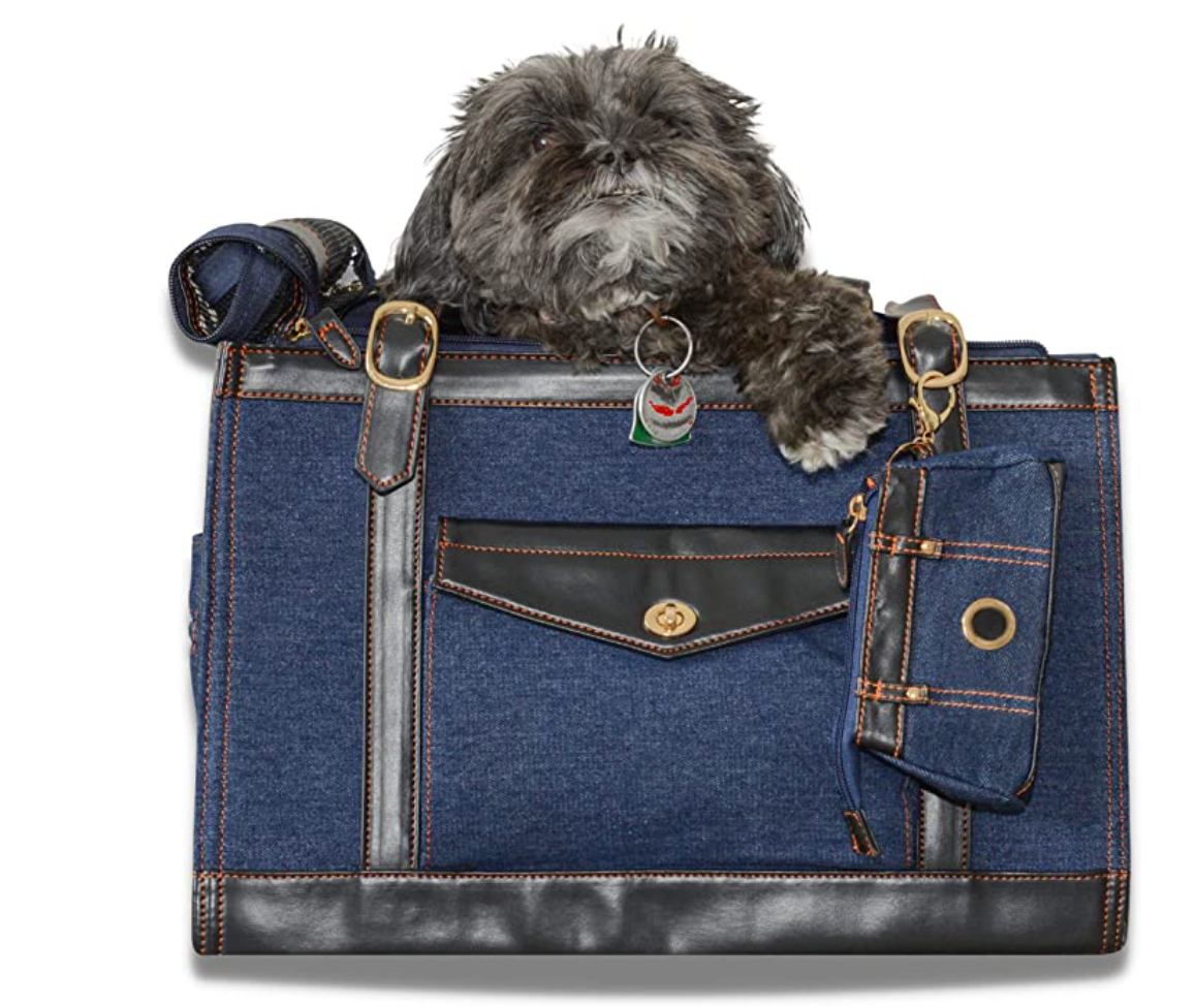 Pippa Denim Pet Carrier and Folding Trolley