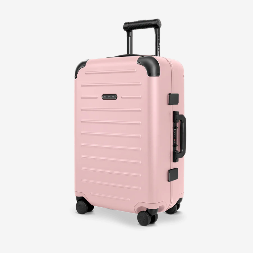 Solgaard Pink Vegan Carry On Suitcase